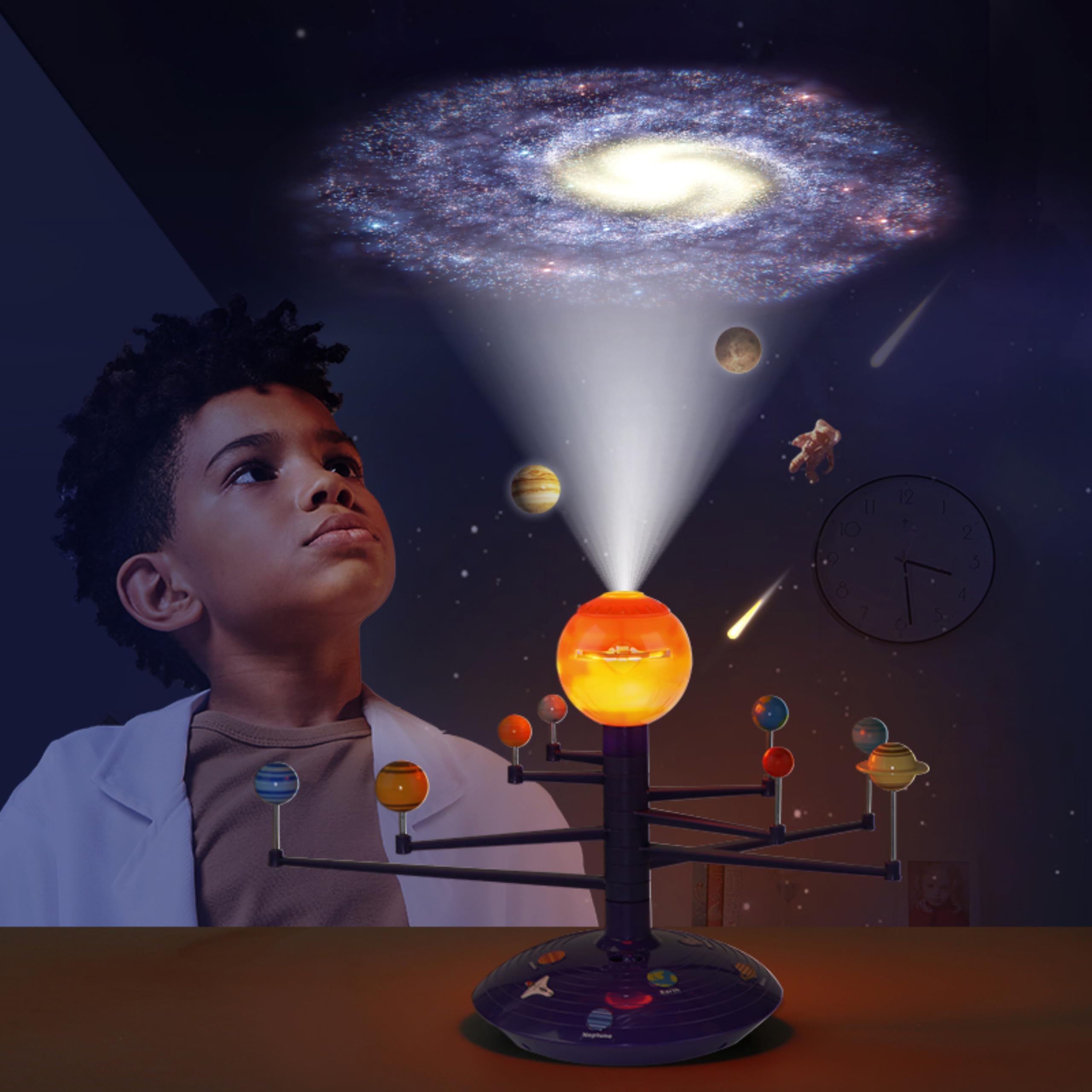 ScienceCan Obrotowy układ słoneczny 3D z projektorem i funkcją głosu (niemiecki/angielski) - od 6 lat - MINT/STEAM - 1204732021de0001