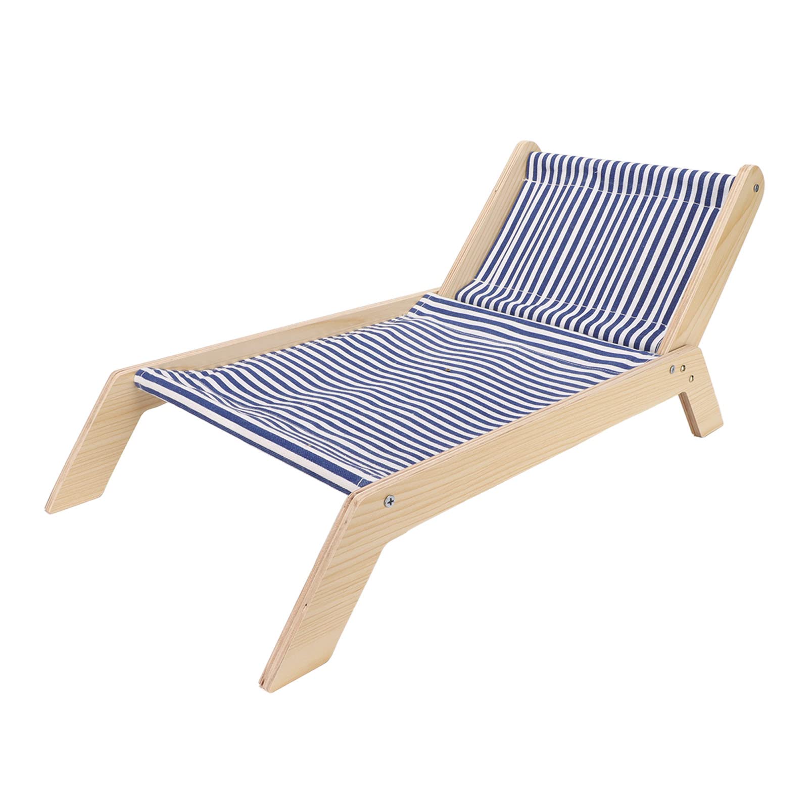 Asixxsix Hamaca para Cama de Gato, Cama Elevada para Gatos de Interior, Cama Elevada para Mascotas, Muebles de Cuna para Gatos con Rascador, Marco de Madera, Columpio, Cama (Silla de Playa)