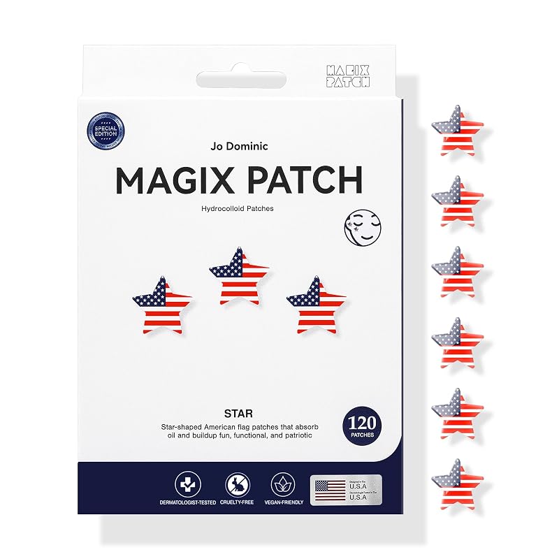 Jo Dominic MAGIX PATCH adesivos hidrocoloides em formato de estrela para o rosto, Pacote com 120 unidades