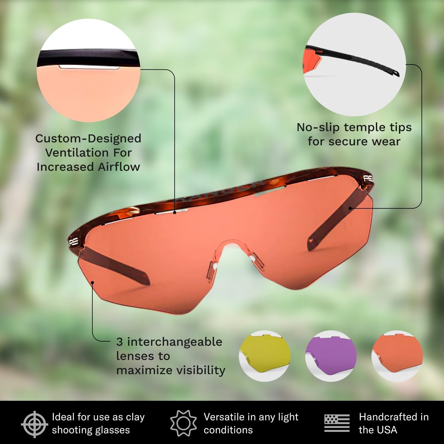 Randolph Eyewear Phantom 2.0 Shooting Glasses for Men or Women – Interchangeable Lens Protective Eyewear Shooting Glasses Set - Image 4