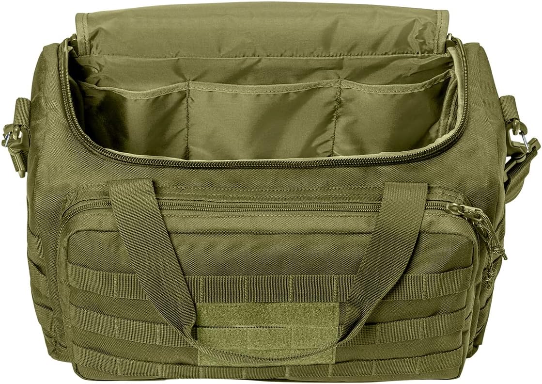 Tactical Gear bag Heavy Duty Duffel Gym bag/Tactical Backpack Custom Embroidered with your own text (Olive Drab Green)
