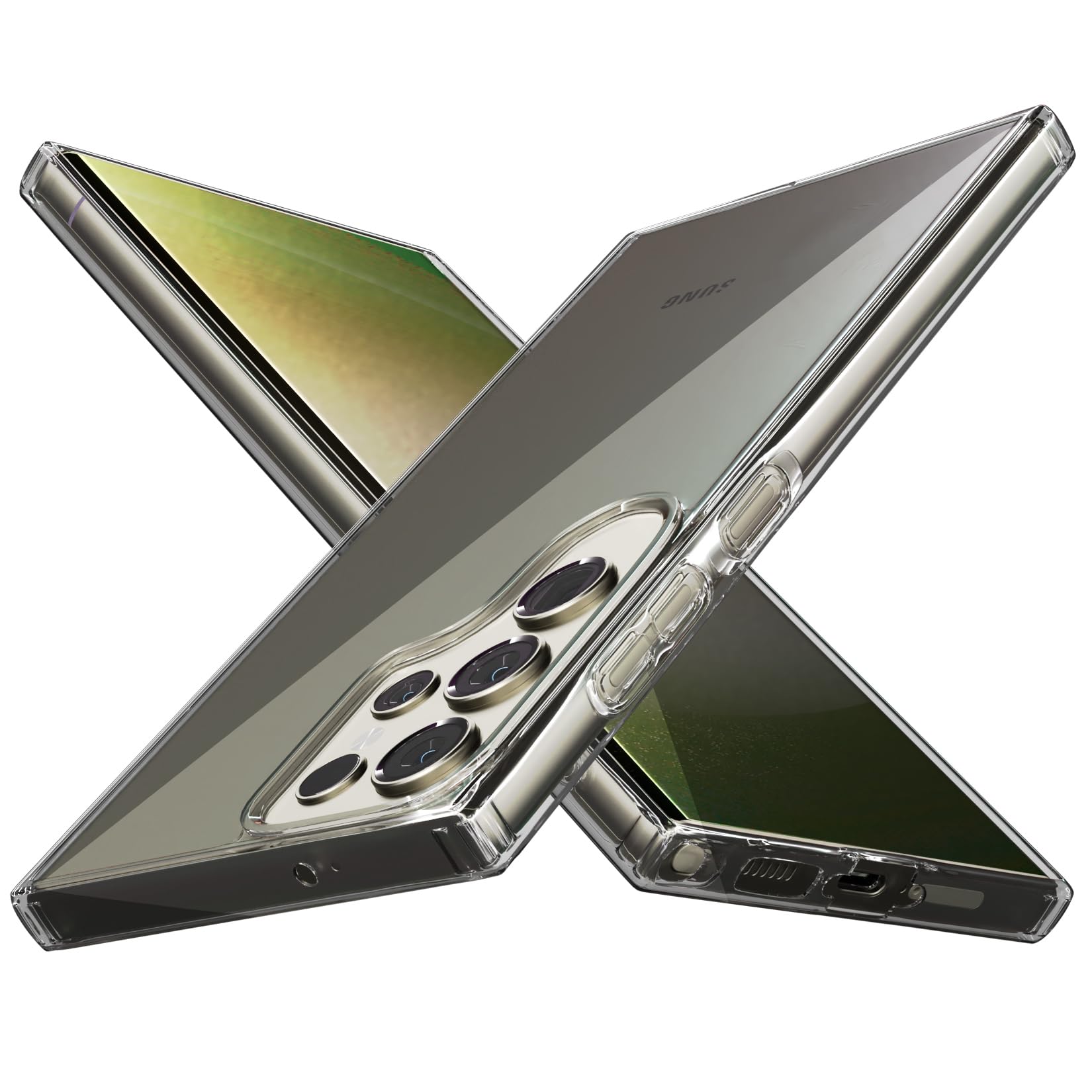 PAWHITS Case Compatible for Galaxy S23 Ultra Transparent Shockproof Protective Slim Cover for Galaxy S23 Ultra