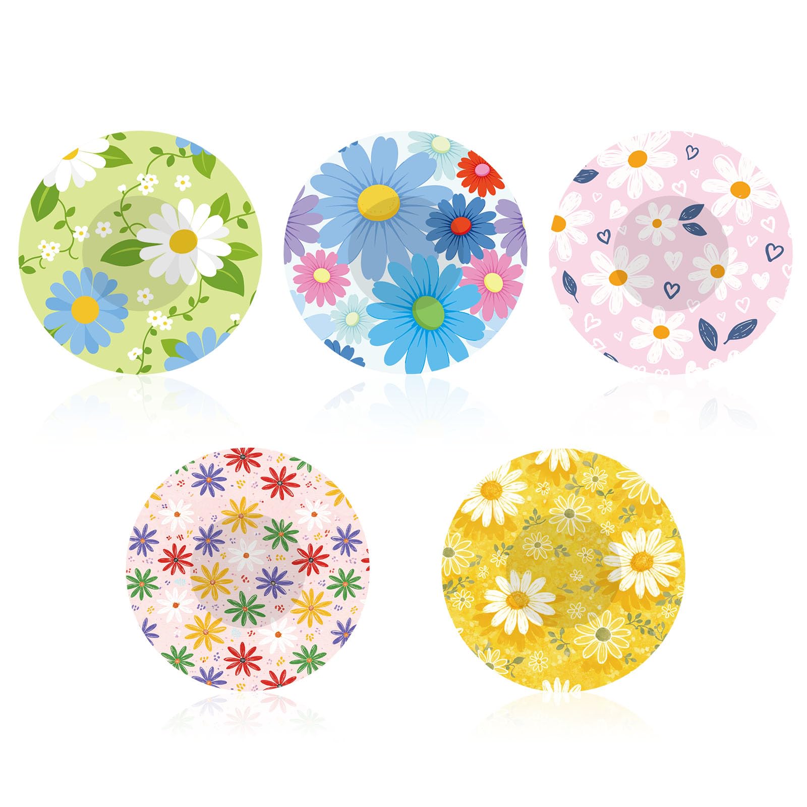 25pcs Marguerite Autocollant Capteur pour Libre 2/3, Motifs de Marguerites Autocollants Patchs CGM Imperméables et Résistants à la Transpiration Compatibles avec Libre