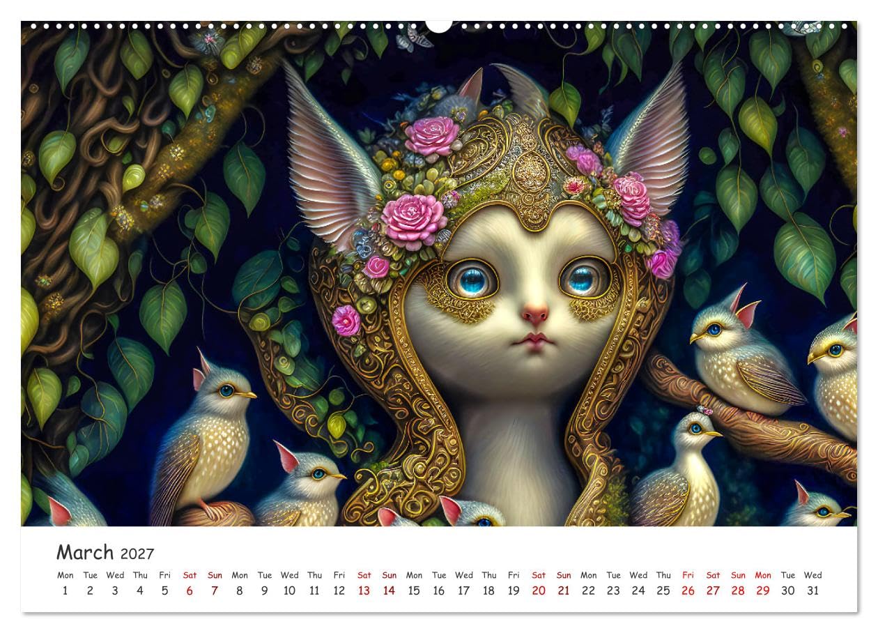 Fabulous creatures - In the land of mythical creatures (Wall Calendar 2027 DIN A2 landscape), CALVENDO 12 Month Wall Calendar: Fabulous animals from the land of fantasy