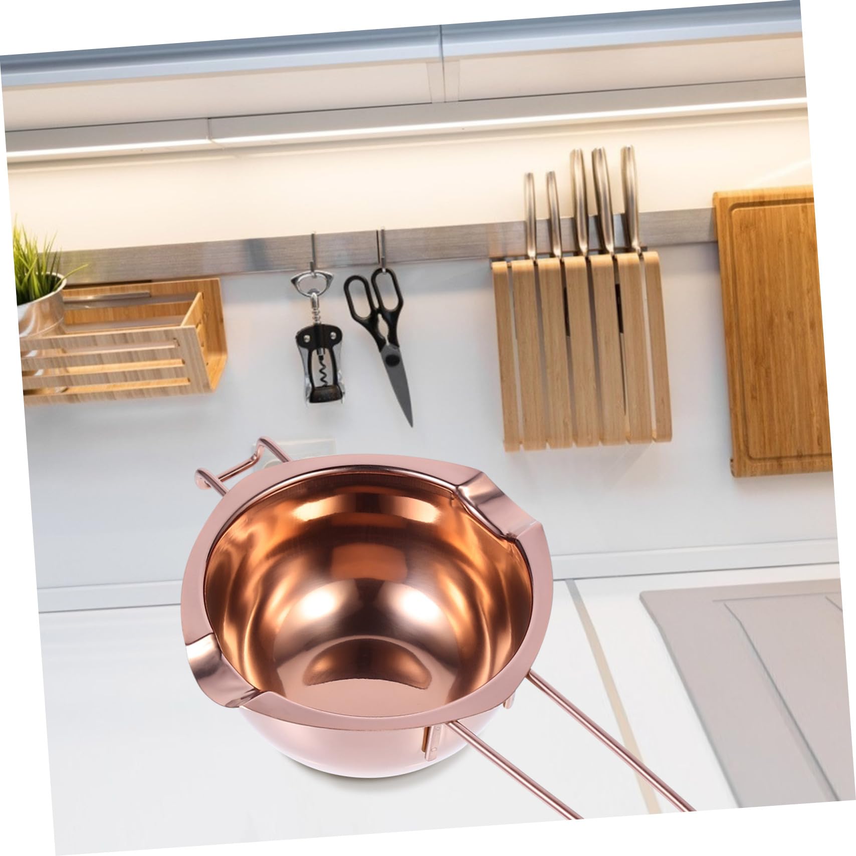 OFFSCH Cooking Essential: 1pc Stainless Melting Bowl Heat Chocolate Butter Fondue Easy to Use and Clean