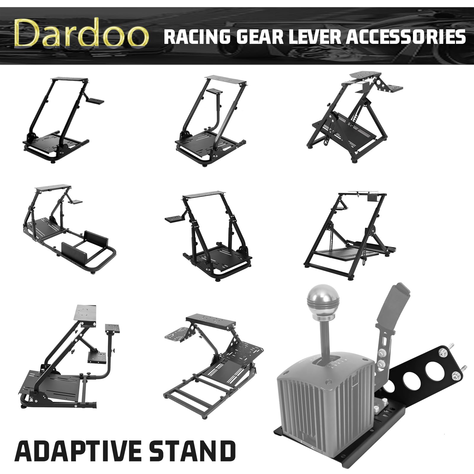 Dardoo Racing Shifter Mount Upgrade für Rennradrahmen mit Befestigungsschrauben, nur für Teilradrahmenmontage Shifter, Handbremse und Joystick