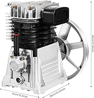 Vista 8 de Bomba de compresor de aire 3HP 250L/min Bomba de cabeza de compresor de aire Cilindro de bomba de aceite de hierro fundido Bomba de lubricación