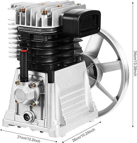 Miniatura 2 de Cabeza de bomba del compresor de aire, motor industrial de la bomba del compresor 3HP 2.2KW, cabeza de las bombas de lubricación del chapoteo del