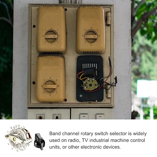 Miniatura 3 de Rebower Interruptor giratorio de banda 6P3T 6 polos 3 posiciones, seleccionable 2 cubiertas para radio, TV, unidad de control de máquina industrial