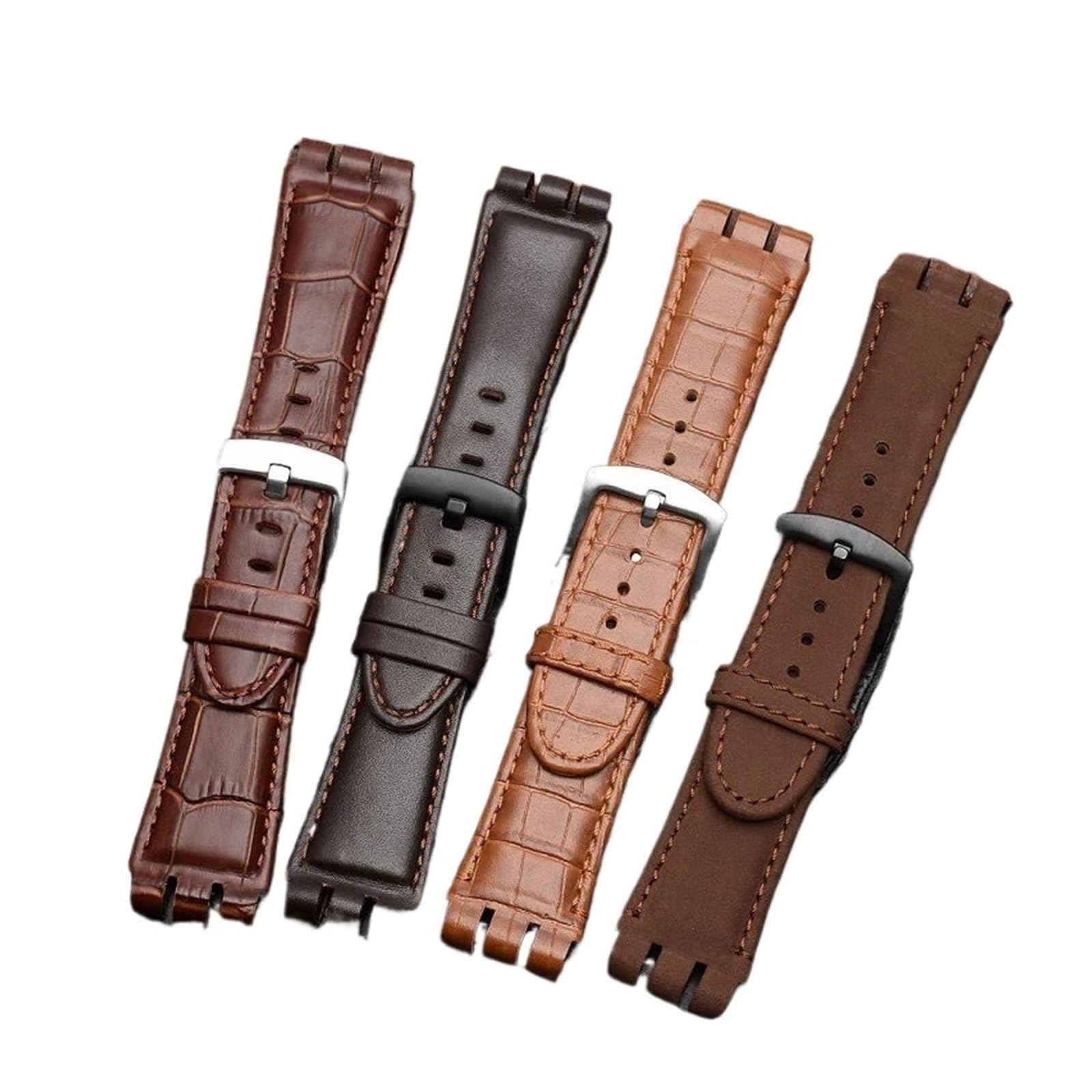 Bracelet de montre en cuir de veau, 23MM, fermoir en acier, Compatible avec Swatch IRONY YOS440 449 448 401G, Bracelet de montre for homme