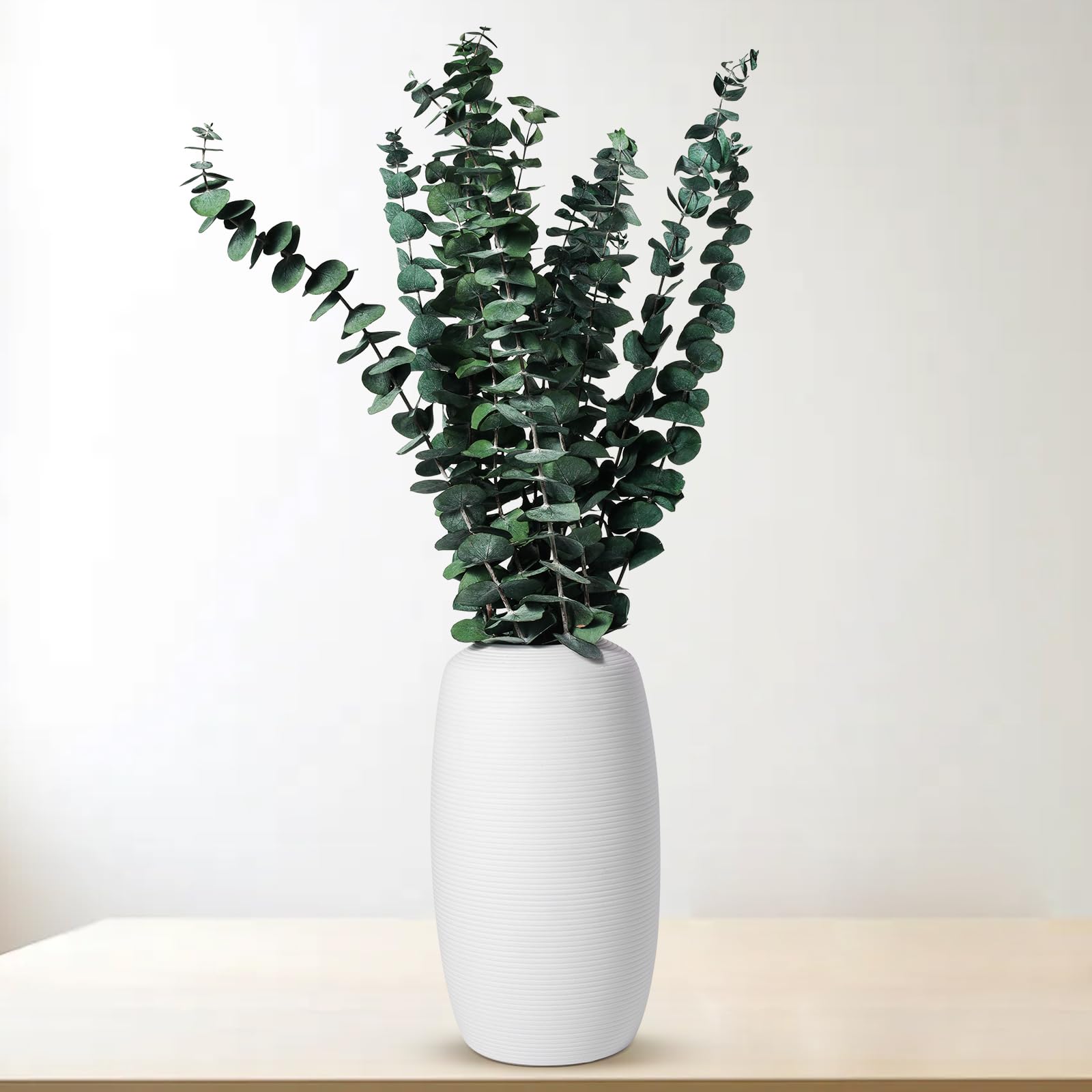 Dried Eucalyptus Stems 20 Pcs – Real Eucalyptus Stems, Preserved Greenery Decor Stems with Subtle Aroma for Bathroom Decor, Vase Display, Rustic Boho