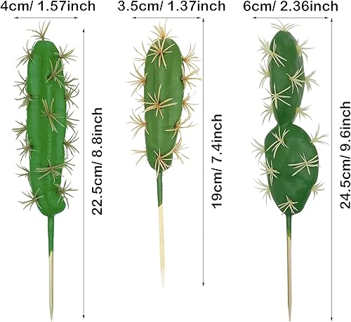 Miniatura 5 de Woohome 9 piezas de suculentas artificiales y plantas de cactus, decoración de cactus artificiales para decoración