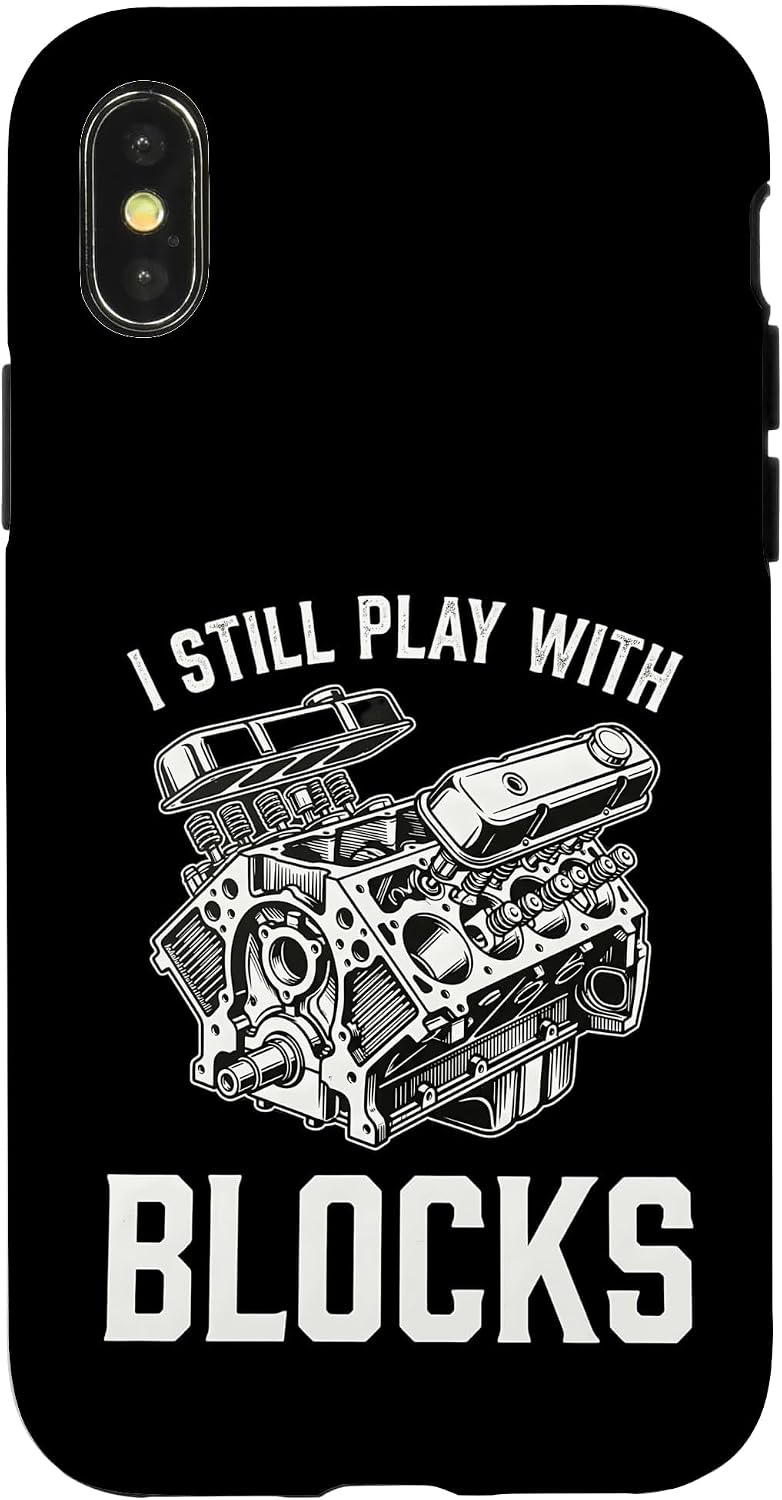 I Still Play with Blocks Car Engine Funny Car Mechanic Case for iPhone 11 image 5