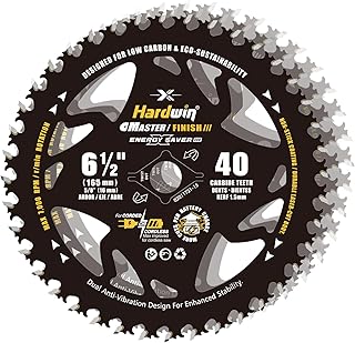 6-1/2 Circular Saw Blades 3-Pack, 40T ATB Carbide - Ultra-Lightweight for Cordless Saws & Old Tools, Saves Battery, Thin Kerf Cuts Wood/Plywood/OSB | Fits DeWalt/Makita/Milwaukee