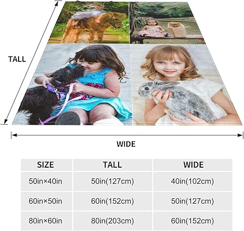 Miniatura 2 de Mantas de franela personalizadas, collage de fotos, mantas de ropa de cama personalizadas para la familia, día de la madre, regalo de cumpleaños (4