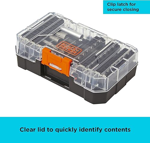 Miniatura 7 de BLACK+DECKER BLACK + DECKER - Juego de puntas de destornillador, 40 piezas (BDAST40SETFF)