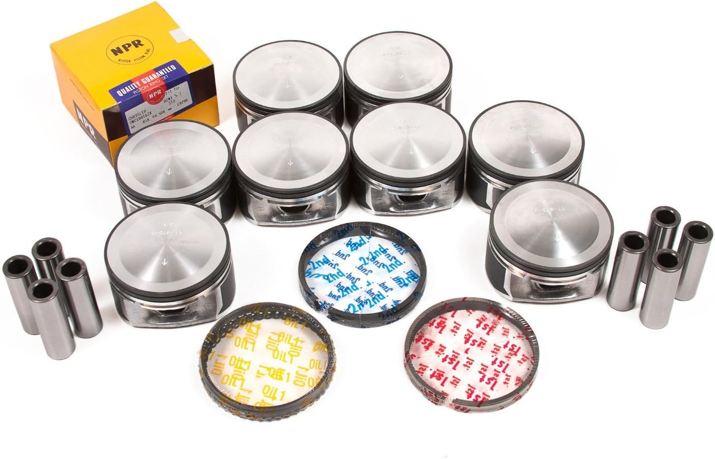 NPR Pistons with rings compatible with 2003 04 05Dodge 5.7L