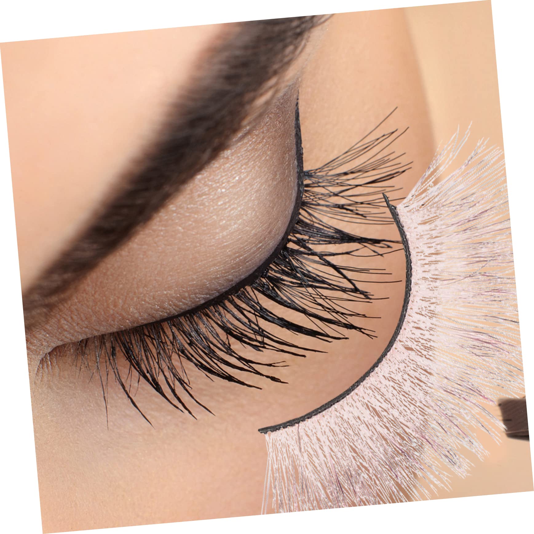 MAGICLULU 25pares Pestañas Postizas Coloridas Para Maquillaje y Cosplay Extensiones Largas y Esponjosas