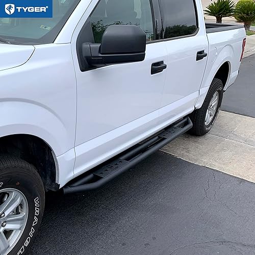 Miniatura 4 de Tyger Auto Star Armor compatible con Ford F-150 2015-2023 F-250  F-350 Super Duty 2017-2022  Supercrew Cab  TG-AM2F20548  Estribos laterales Nerf