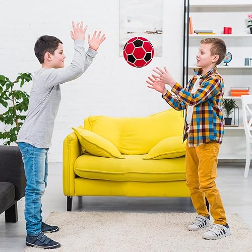 Miniatura 5 de Linkidea Balón de fútbol tamaño 4 para interiores, pelota de fútbol suave para el interior de la casa, divertido regalo de fútbol para niños con