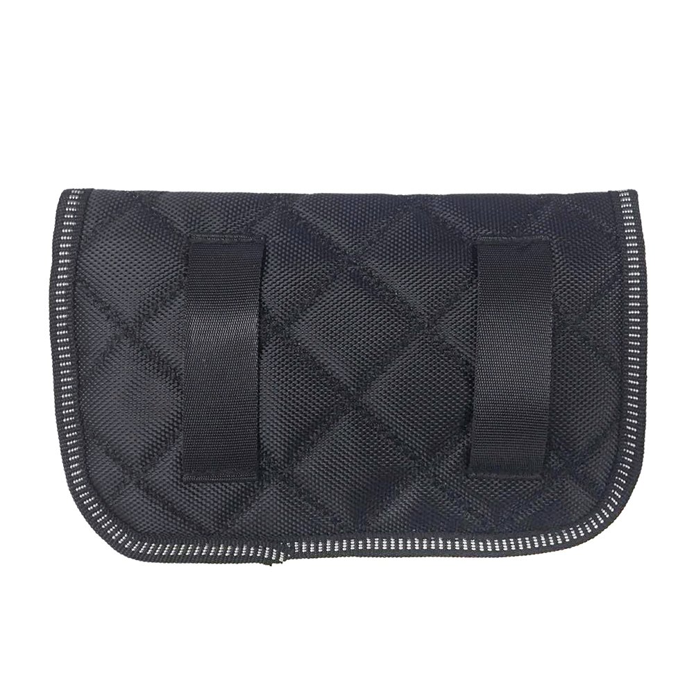 Pochette en tissu Oxford noir pour embouchure de trombone, trompette, euphonium avec 4 compartiments, 21,5 x 13 cm, poche zippée et fermeture éclair