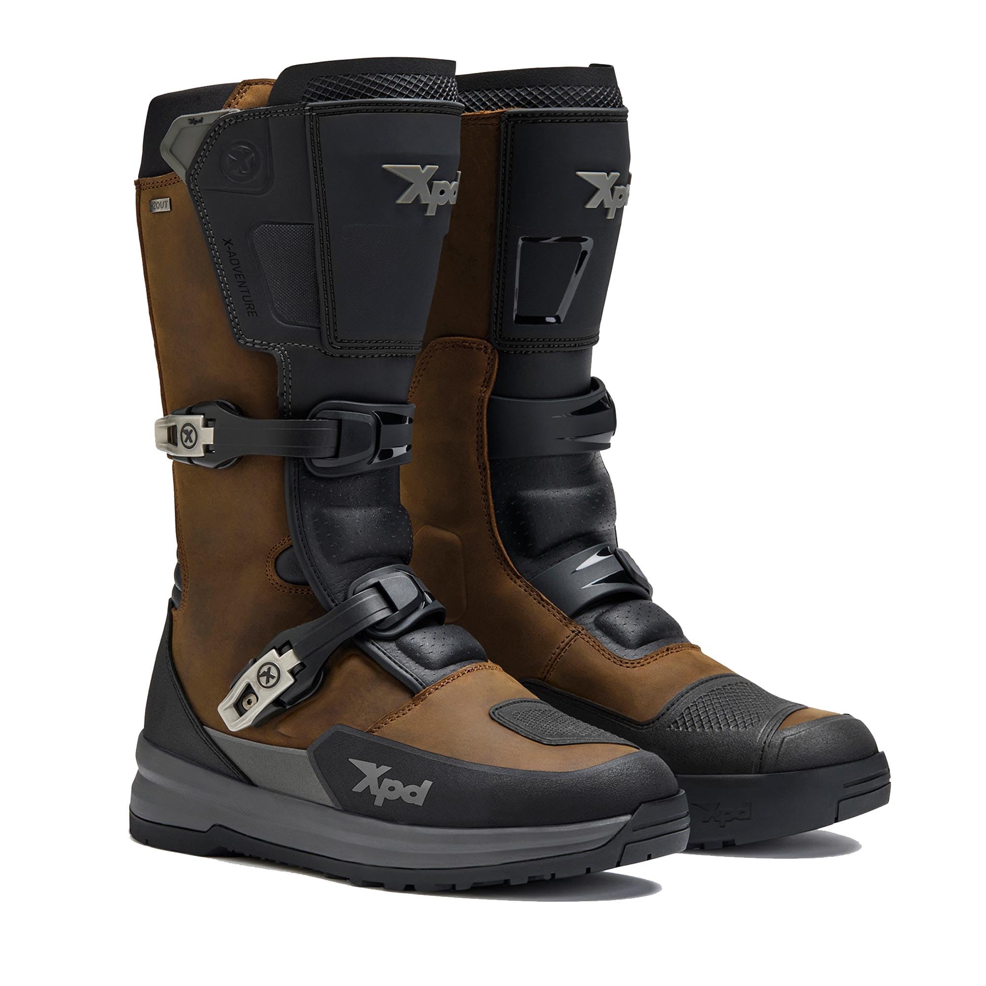 XPD X-Adventure H2Out Motorrad Stiefel, braun, 43