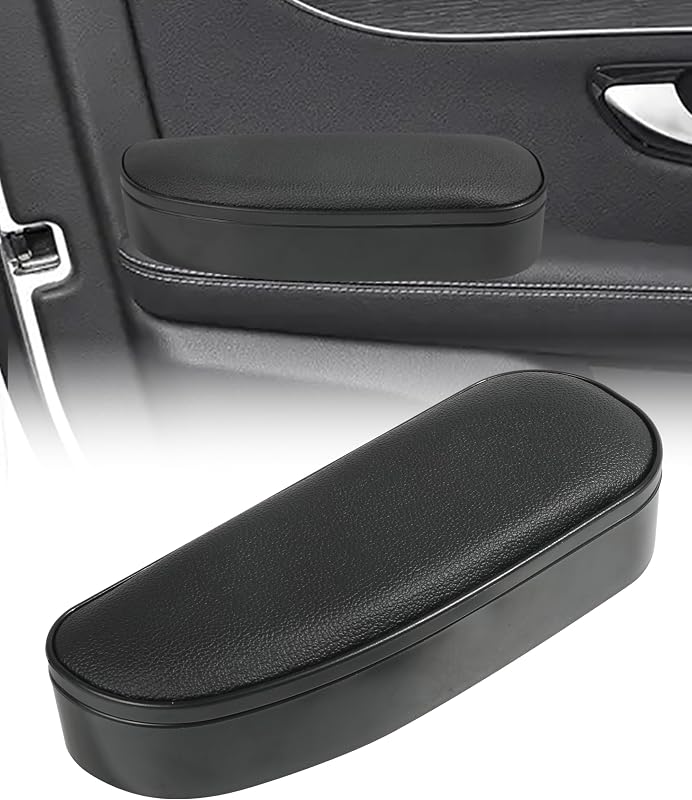 Apoio de braço automotivo com porta-objetos UNLRAE para porta do carro – Preto