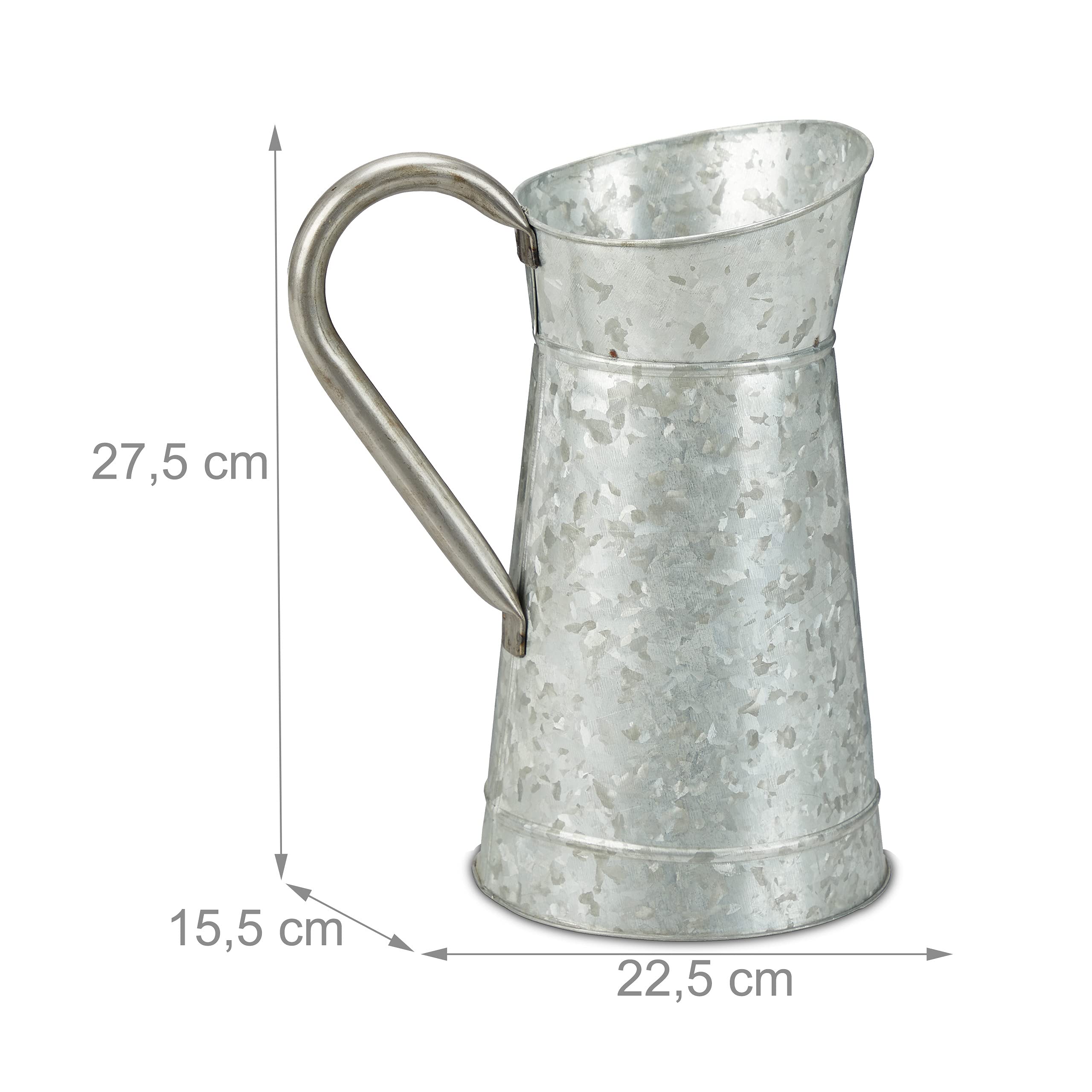 Rustico Shabby Chic Vasi, Brocche Decorative Vaso, Vasi in Metallo Vintage, Vaso Fiori Vintage Ferro, per Giardino Composizione Floreale, Soggiorno Ornamento