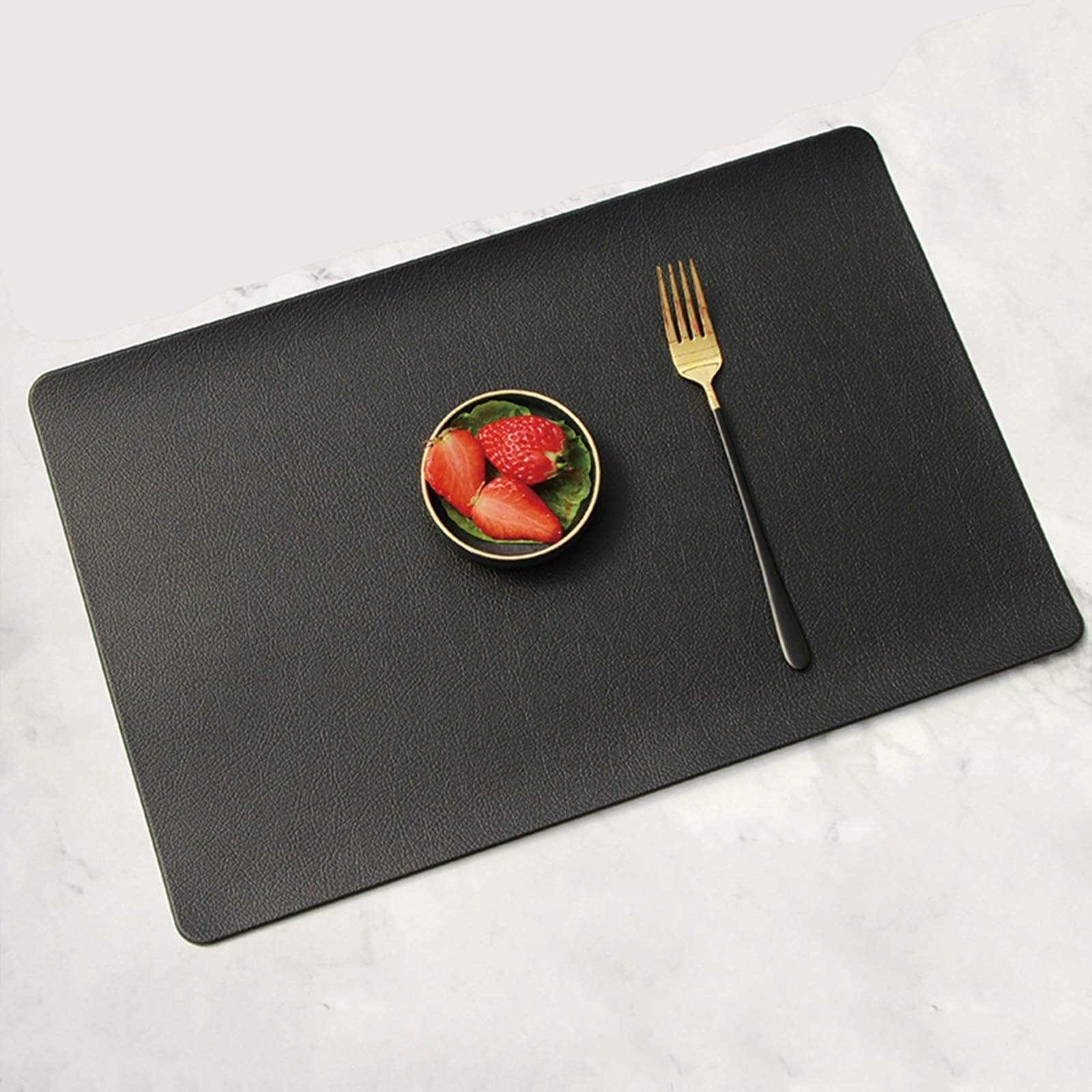 Sets de table noirs lavables 30x45 cm protection table de cuisine