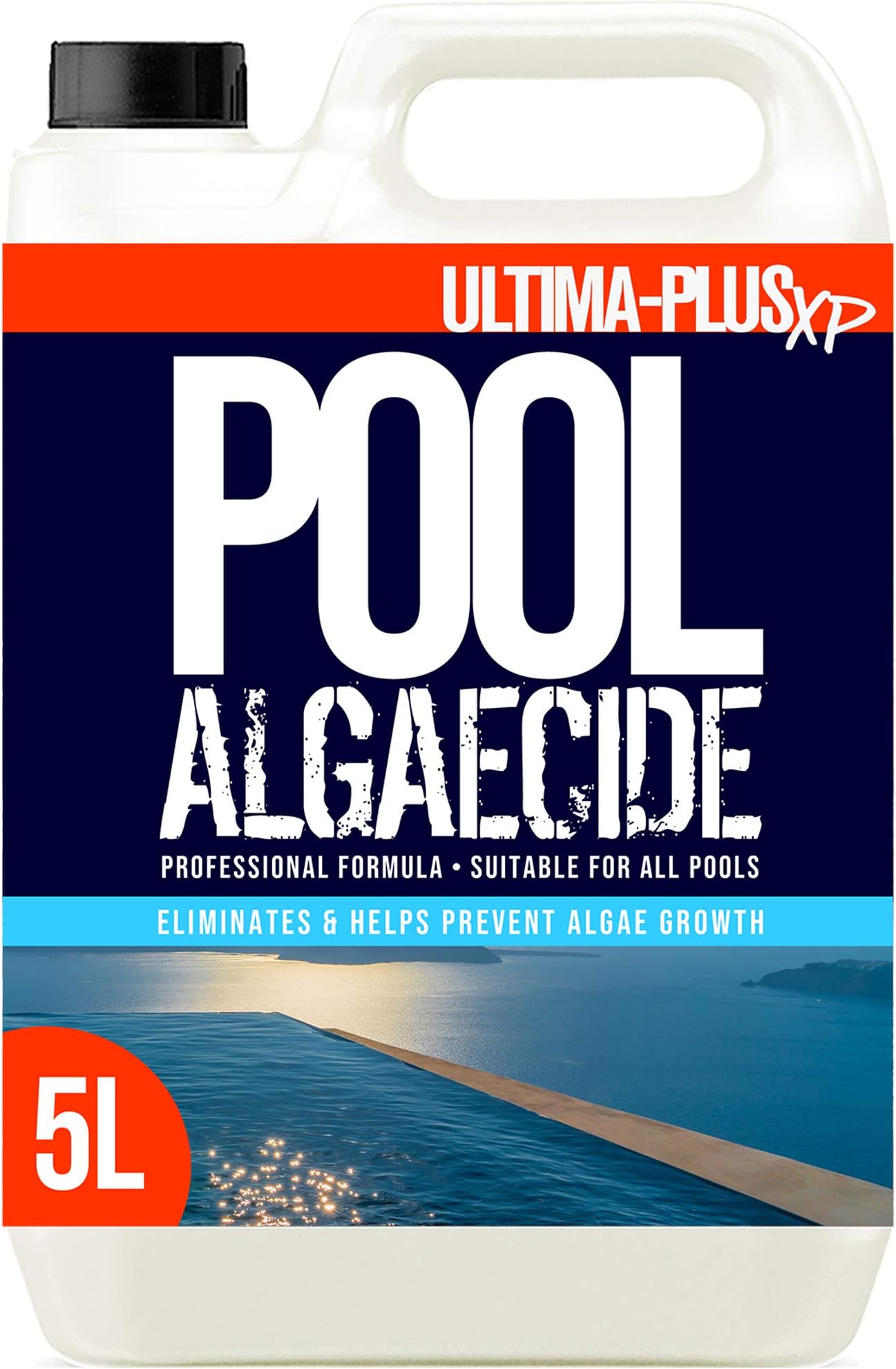 Ultima-Plus XP Pool Algaecide - Removes Algae in Pools, Hot Tubs and Spas & Prevents Algae Regrowth - Suitable for all Pools (5 Litres)