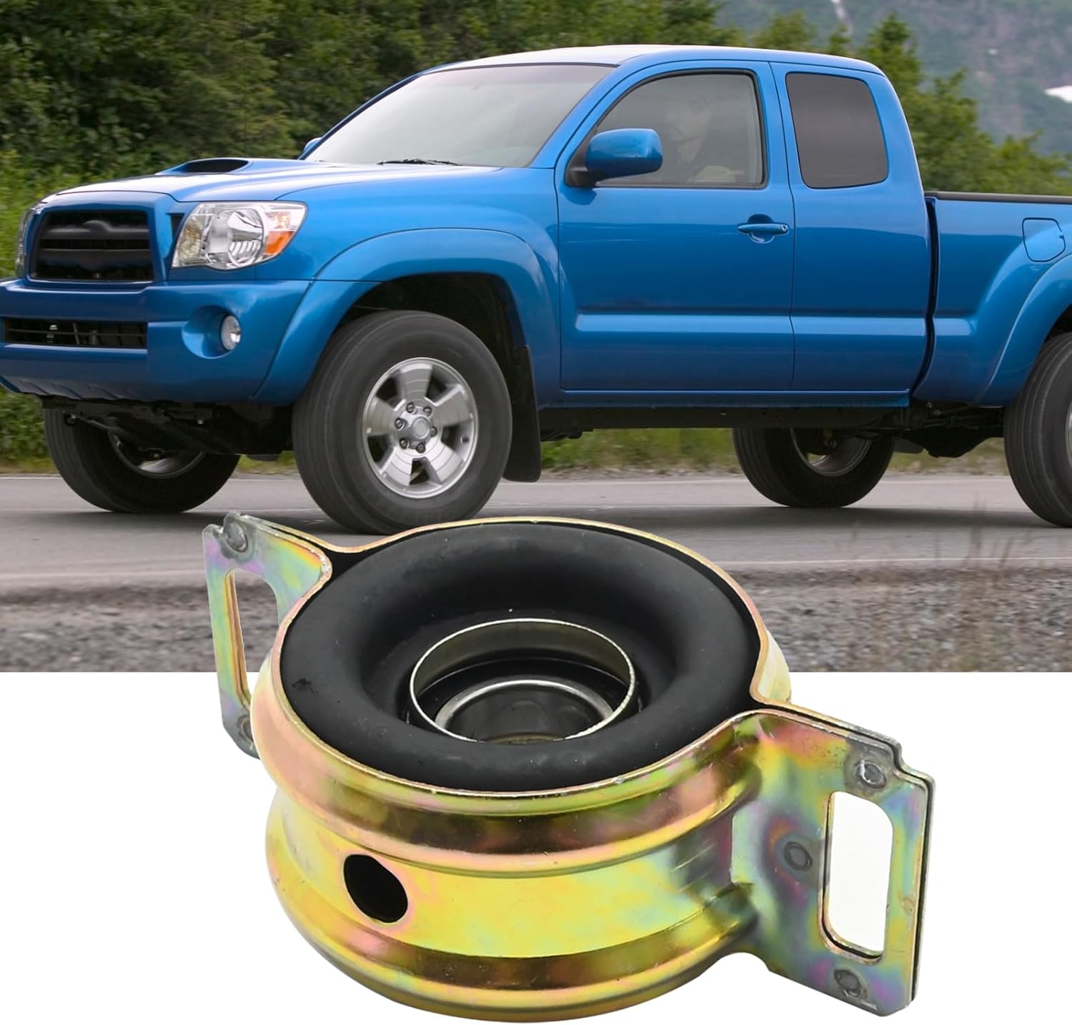 372300K040 Center Support Bearing with 5-213X U-Joints Replacement for Toyota Tacoma 2WD 4WD 2005 2006 2007 2008 2009 2010 2011 2012 2013 2014 2015, Replaces 37230-0K040 5-1203X