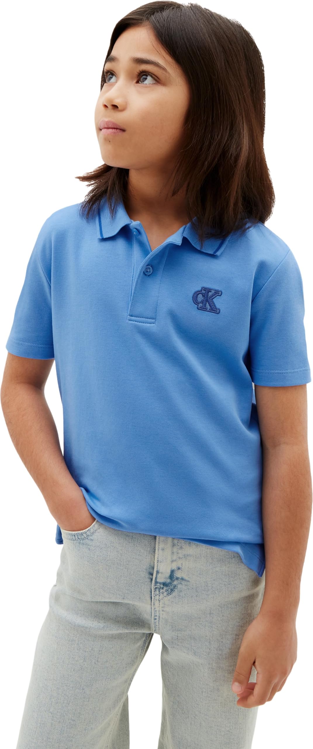 Calvin Klein CK Monogram Polo SS Lvcktjb14b Polo S/S Bambini e Ragazzi