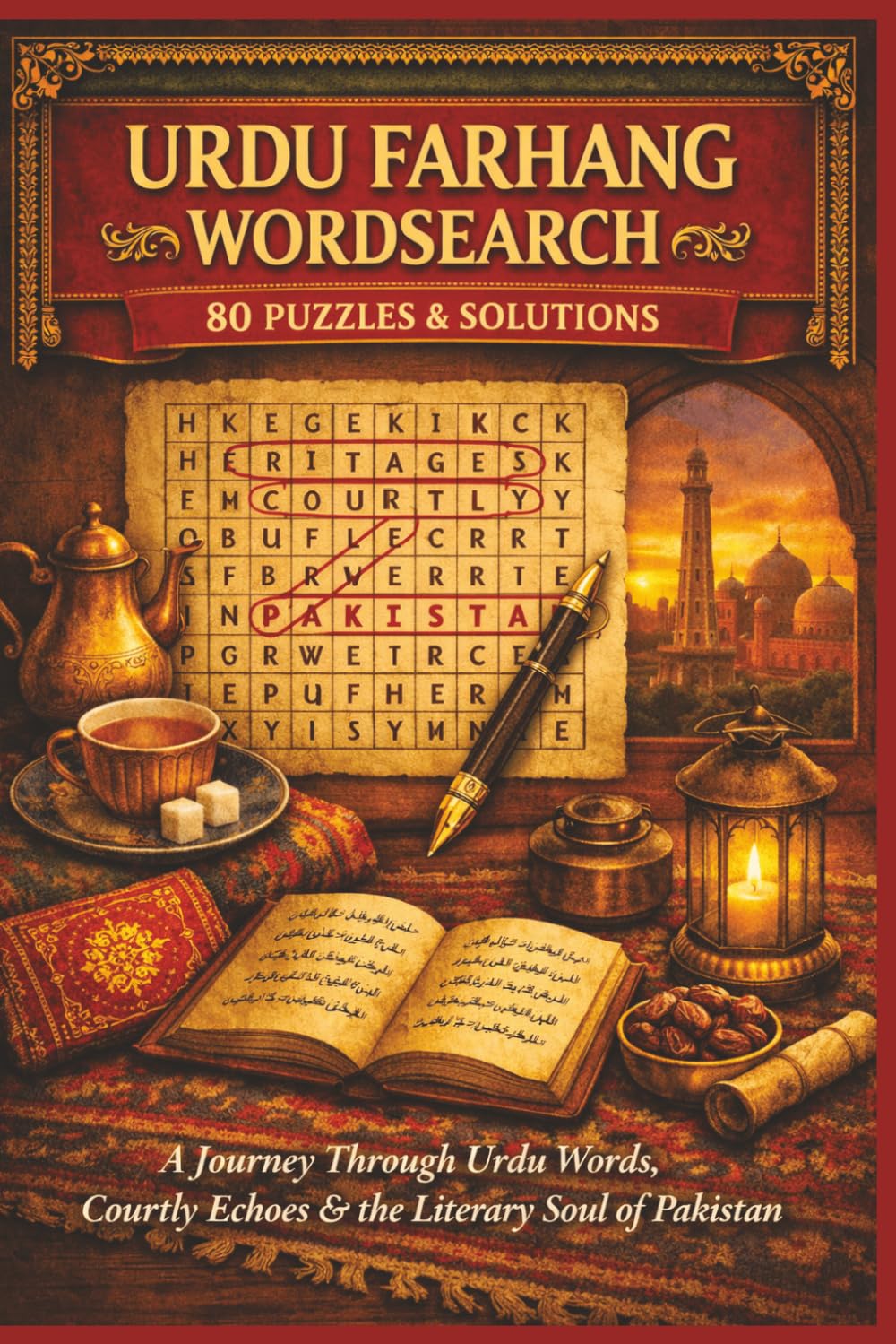 URDU FARHANG WORDSEARCH 80 PUZZLES & SOLUTIONS: A Journey Through Urdu Words, Courtly Echoes & the Literary Soul of Pakistan (Rohim's Pakistani Puzzlers)