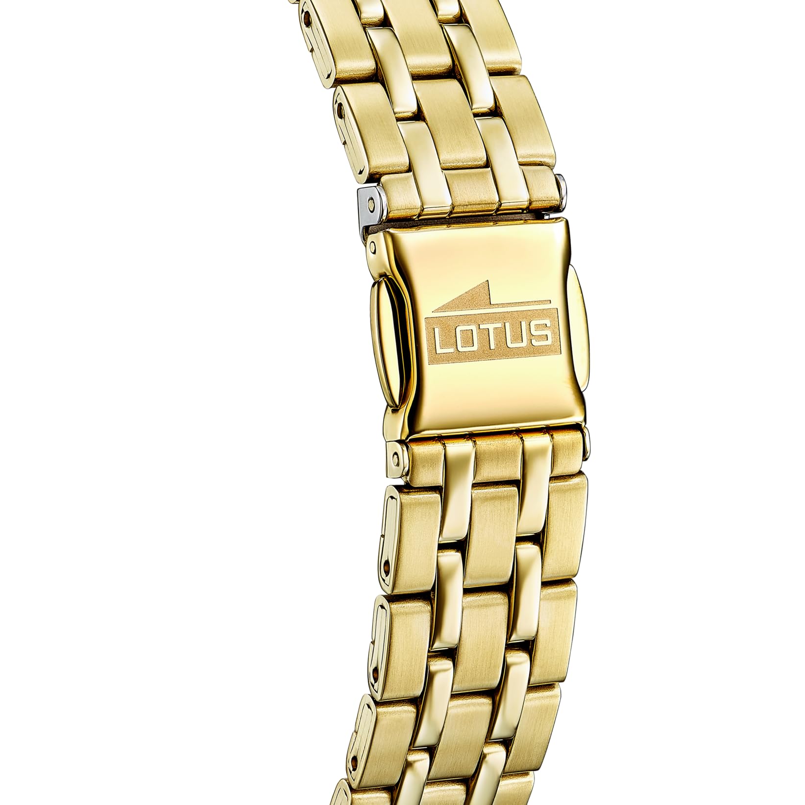 LOTUS Reloj Mujer Analógico de Acero Inoxidable 316l Dorado | Movimiento de Cuarzo, Cristal Mineral de Alta Resistencia, Resistente al Agua 5 ATM 18982/2, Square Series
