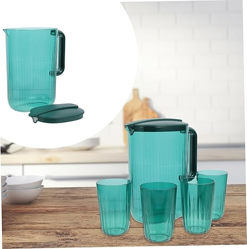 Miniatura 3 de Hemoton 1 juego de jarra y taza combinada para uso doméstico, juego de tetera y tazas para jugos, bebidas y invitados entretenidos