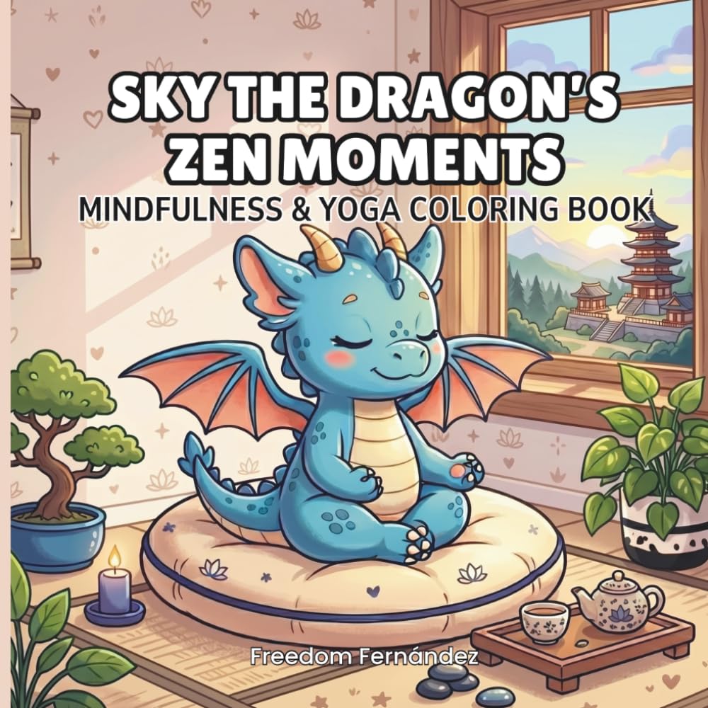 Sky the Dragon’s Zen Moments: Mindfulness & Yoga Coloring Boo
