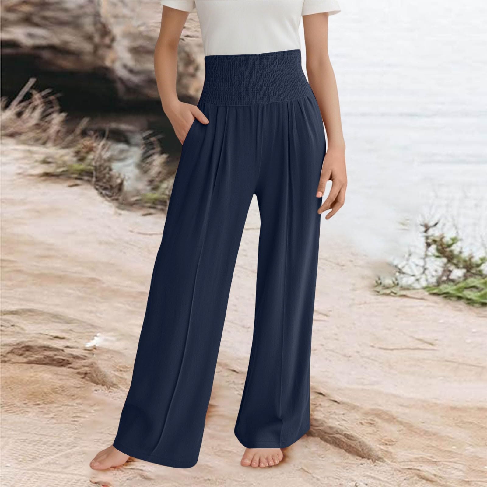 Generisch Pantalon de loisirs streetwear, pantalon de loisirs, jambes larges, pantalon de survêtement décontracté léger pour fille
