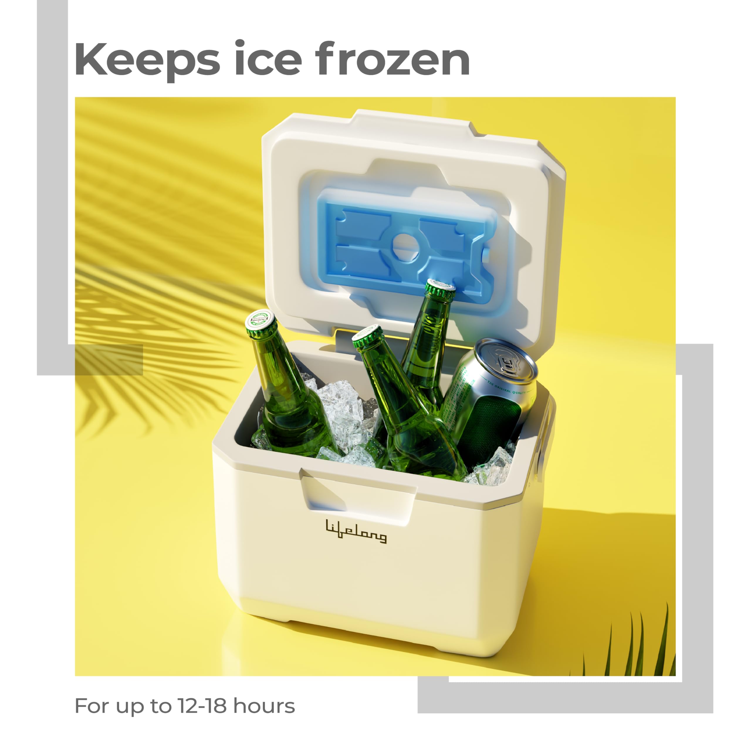 Lifelong 6L Insulated Chiller Ice Box | Standard Size Cooler for Travel, Parties, Bar, Medical Use | Keeps Ice Cubes & Drinks Cold for 12–18 Hours | PU Foam Insulated, BPA-Free 2