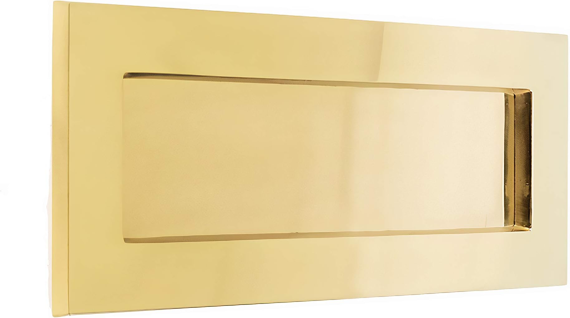 250x76mm Traditional Letter Box Plate for External Front Door (Polished Brass)