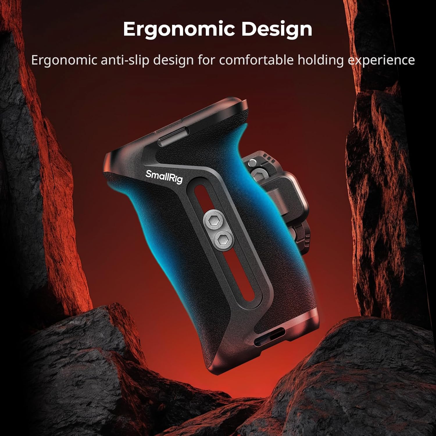 SMALLRIG NATO Side Handle with NATO Rail, H21 HawkLock Quick Release, for Left or Right Hand, 36mm/1.4in Up and Down Adjustable, Ergonomic Handgrip with Built-in Cold Shoe, 1/4"-20 Threaded Holes - Image 7