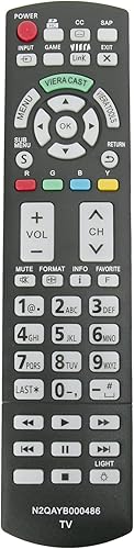 N2QAYB000486 Reemplazo de trajes de control remoto para Panasonic TV TC-P54G20 TC-P50VT20 TC-46PGT24 TC-P50G25 TC-P50GT25 TC-P50VT25 TC-P54G25