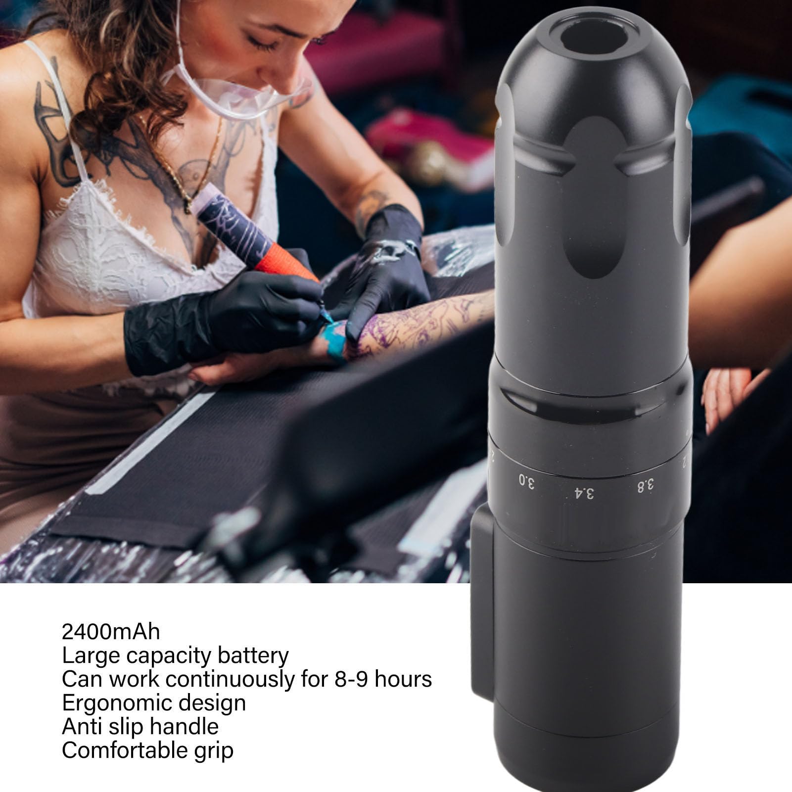Amazon | ロータリータトゥーマシン、充電式 2400mAh ワイヤレス