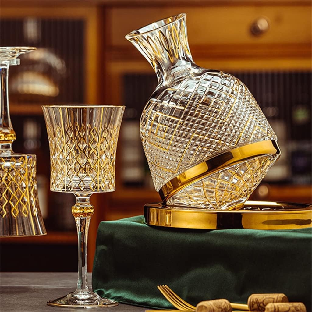 Trace Gold Tumbler Decanter Spinning Top Red Wine Household Set Tie Pot