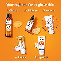 Vista 4 de TruSkin Protector solar mineral SPF 30 para cara, protección de amplio espectro de óxido de zinc con escualano, vitamina C y colágeno marino