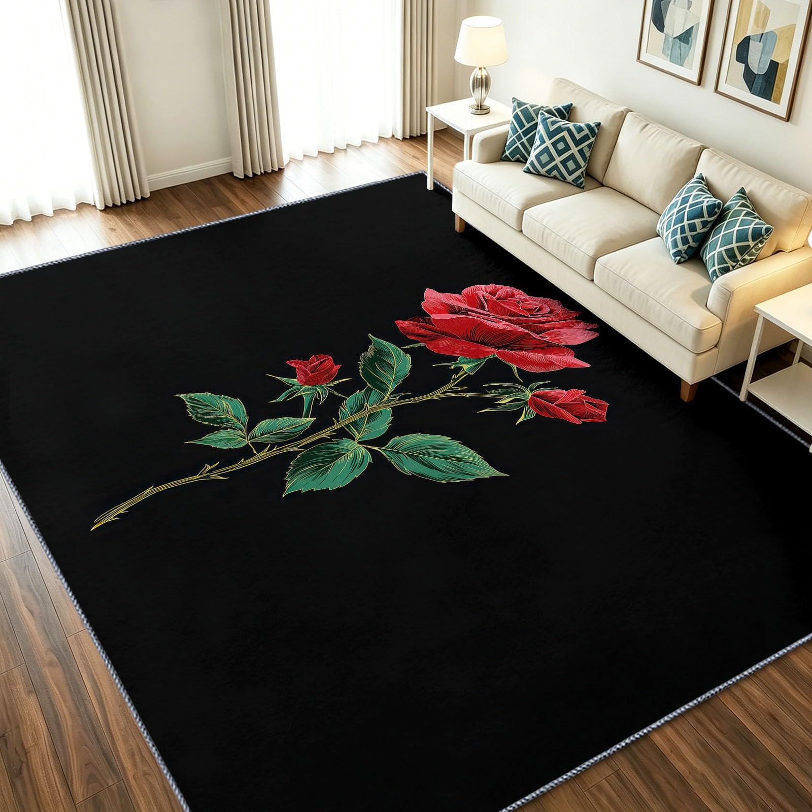 Alfombra lavable de 160 x 230 cm ideal para oficina y habitación infantil