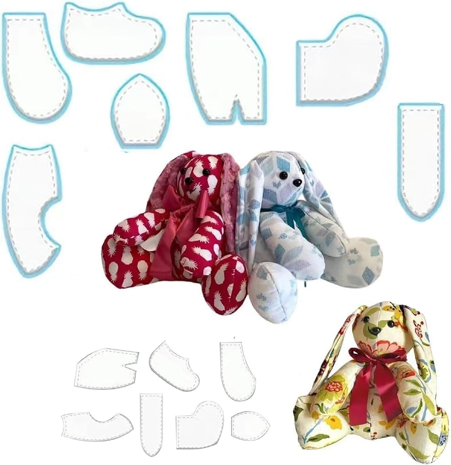 Memory Bunny Template Ruler Set Bunny Rabbit Sewing Pattern Acrylic memory-bunny-template-ruler-set-bunny-rabbit-sewing-pattern-acrylic