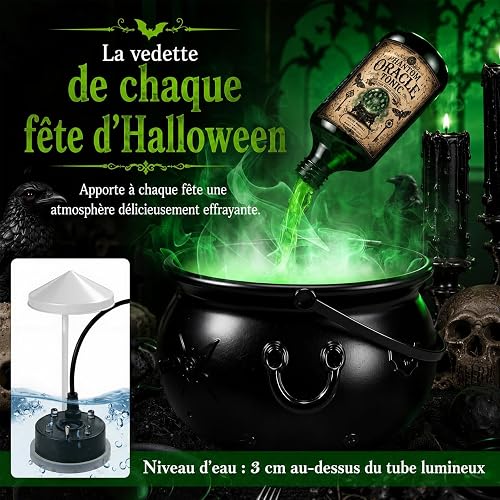 Halloween Deko Innen XXL Große Hexenkessel Tischdeko Garten Horror Kessel - 4