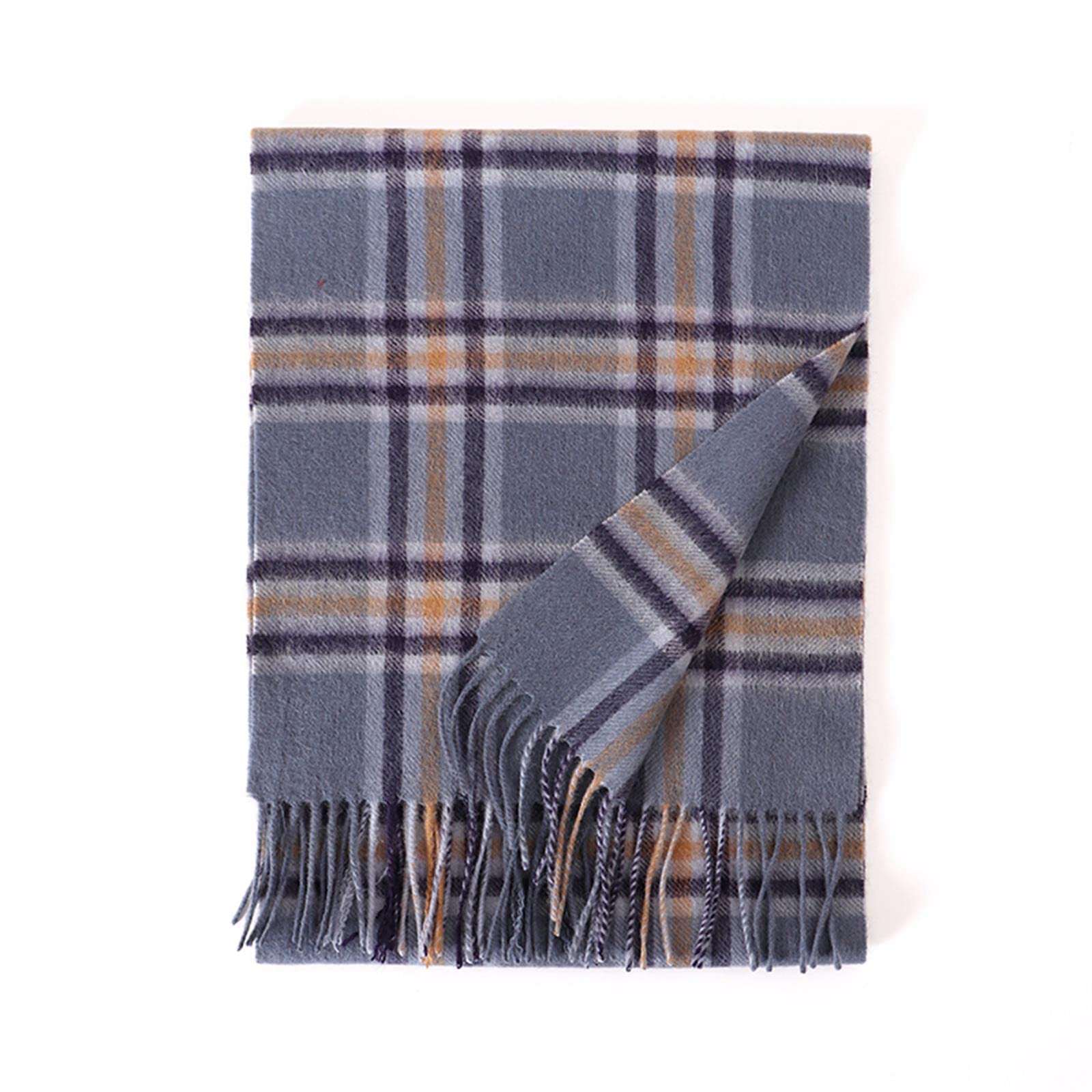 sciarpa d'inverno calda signora, Sciarpe in lana e cashmere a quadri da uomo invernali for donna Sciarpa lunga in lana da lavoro