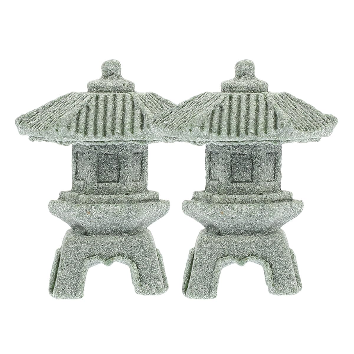 Stone Pagoda Lantern Pair – Garden Accent