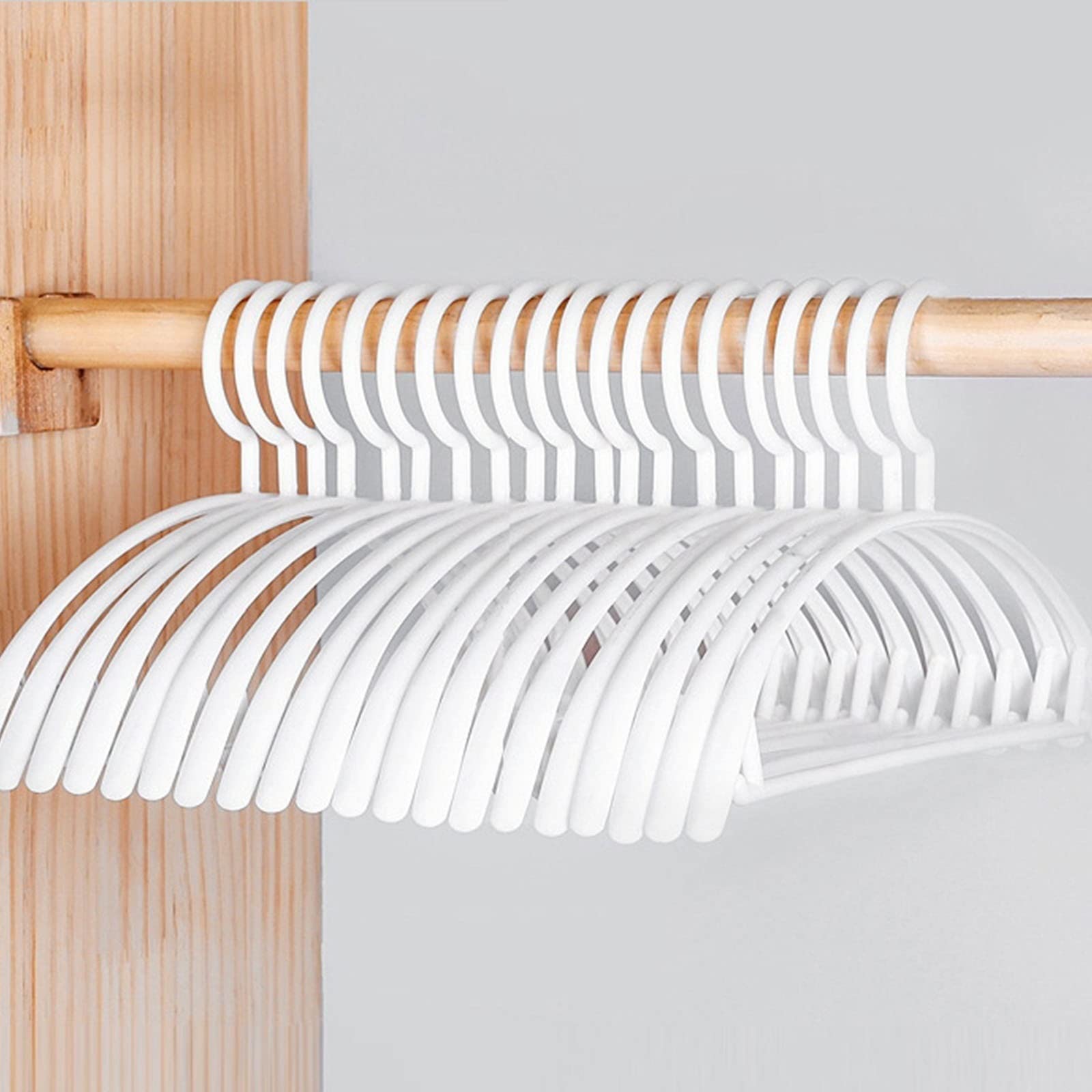 NGDFGR 10Pcs Seamless Closet Organizer Hangers Arc Design Clothes Hangers Kid Adult Coat Pants Rack Home Wardrobe Storage Hanger Skirt Hangers (A 10 Piece),A-10 Piece